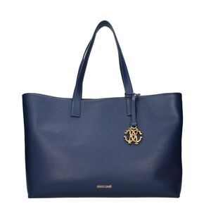 Roberto Cavalli Blue Leather Shoulder Women's Bag